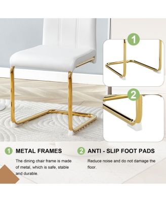 4-Pack PU Upholstered Dining Chairs