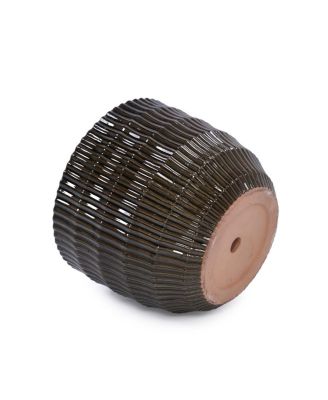 Dark Coffee Ceramic Planter Set of 4 (6.5" to 14.17") - Indoor/Outdoor Flower Pot