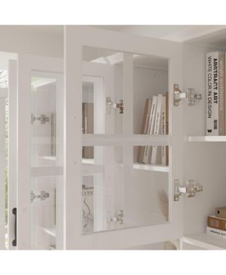 3 in 1 Luxurious Large Bookcase with 30 Shelves & Doors