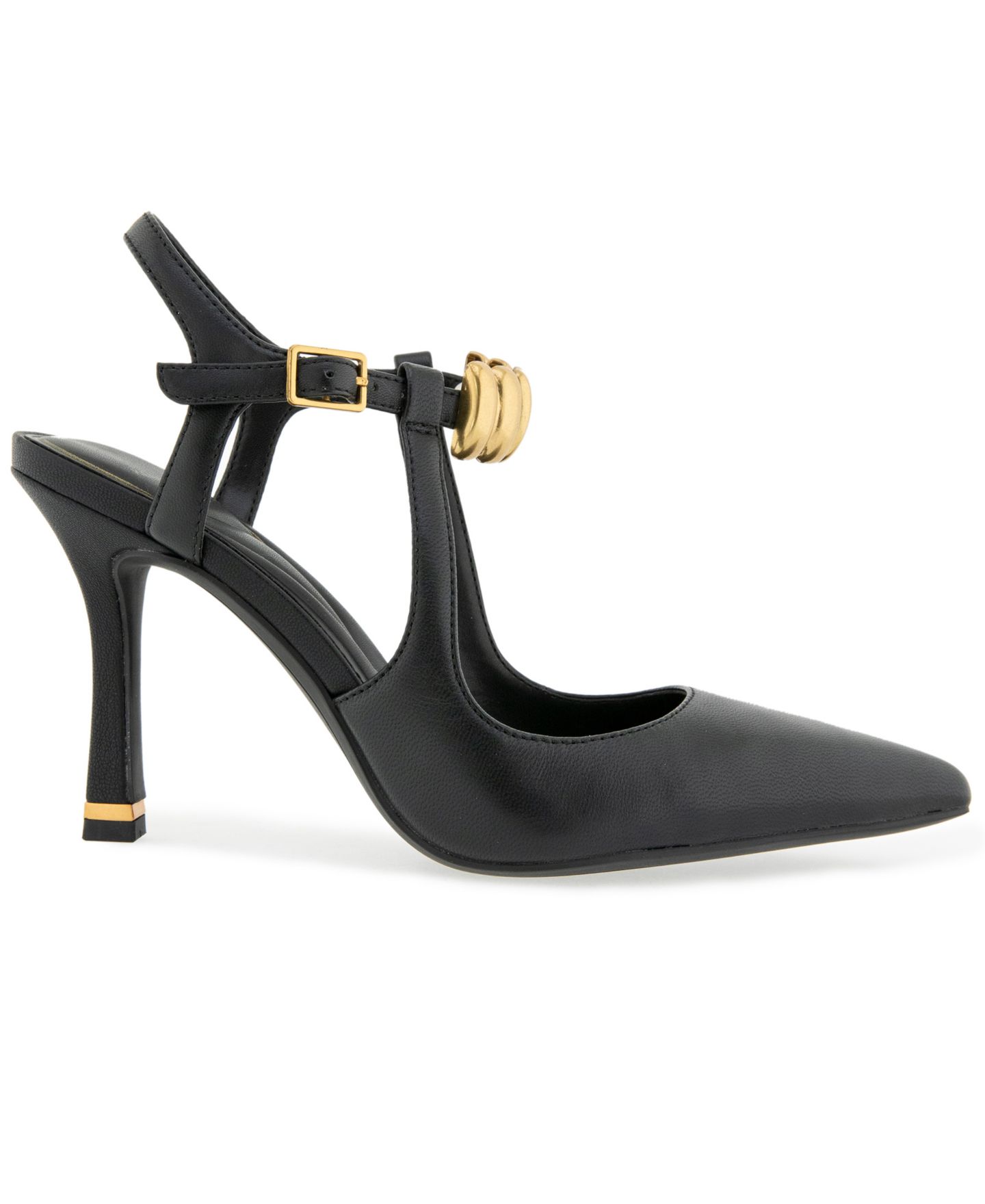 Женские туфли Kenneth Cole New York Romi Ankle Slingback, цвет: Чёрный кожаный — фото 2