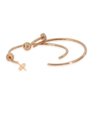 Rose Gold Diamond Large Model Juste Un Clou Hoop Earrings