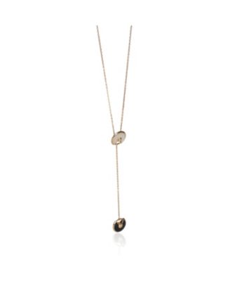 Rose Gold Mother Of Pearl and Onyx Amulette de Cartier Lariat Necklace