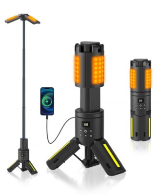 Rechargeable 10050mAh LED Camping Light, 1000LM 10W Portable Work Light with 3 Adjustable Heads, Multi Mode Emergency Lantern