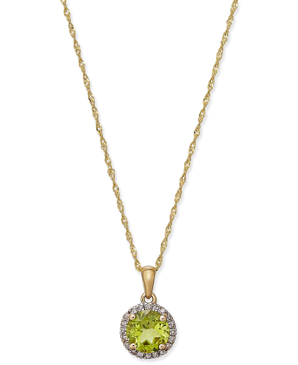 Shop Macy's Blue Topaz (1-1/2 Ct. T.w.) And Diamond Accent Pendant Necklace In 14k White Gold (also Available In In Peridot