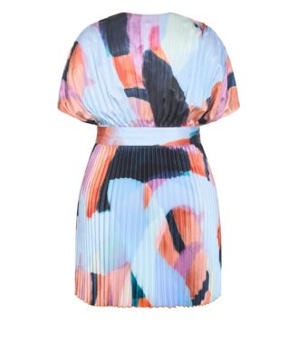 Women's Hailey Aspect Print Pleat Mini Dress