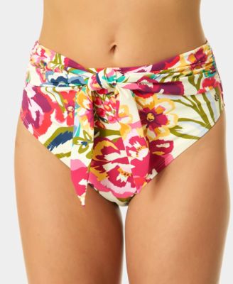 Women's Belted High-Rise Swim Bottoms