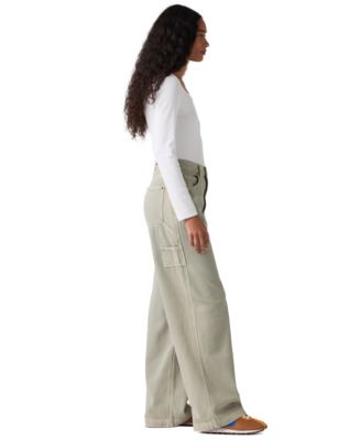 Women's Cinch-Waist Carpenter Lightweight Baggy Jeans