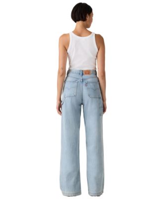 Women's Cinch-Waist Carpenter Lightweight Baggy Jeans