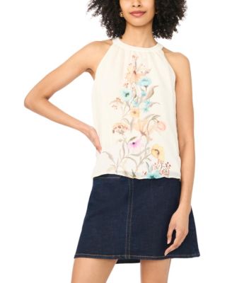 Women's Crewneck Sleeveless Blouse