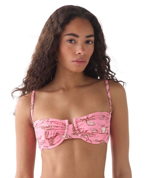 Верх бикини Sweetheart, на косточках — Kate Spade New York, цвет: Guava Slice