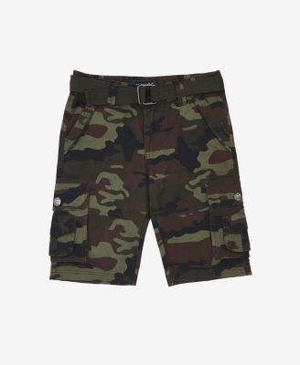 Boy's Belted Twill Cargo Shorts