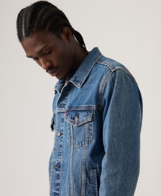 Men's Regular-Fit Non-Stretch Denim Trucker Jacket