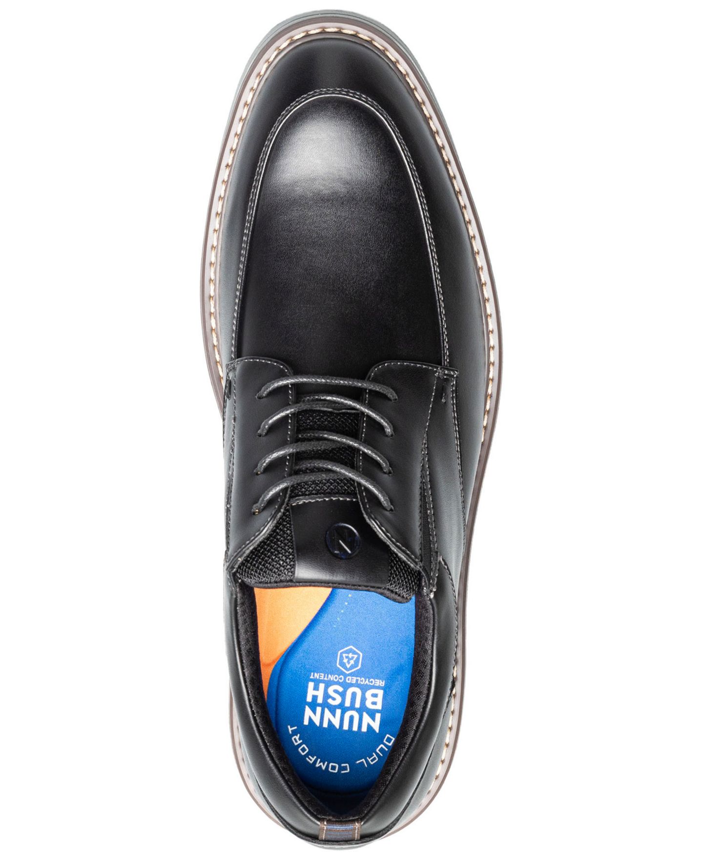 Мужские туфли Nunn Bush Gates Lace-Up Moc Toe Oxford, цвет: Чёрный разноцветный — фото 6