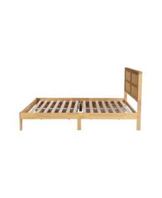 King Bed Rattan Headboard, Storage Drawers
