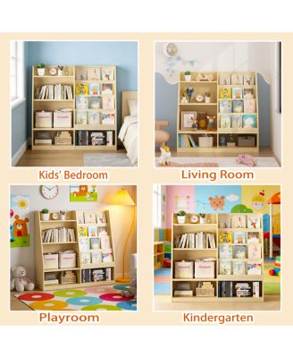 Kids Bookshelf and Toy Storage Organizer