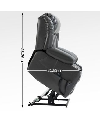 Dual Motor Infinite Position Leatherair Power Lift Recliner Chair