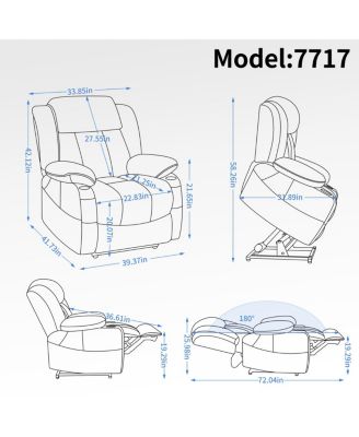 Dual Motor Infinite Position Leatherair Power Lift Recliner Chair
