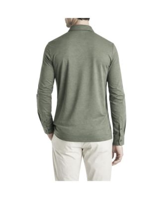 Men's Office-Leisure Collection Melange Seamless Long Sleeve Shirt