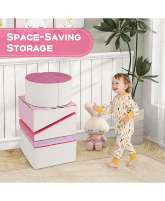 6-Piece Soft Toddler Play Set with Climbing Triangle, Ramp & Safe Foam Design for Active Play