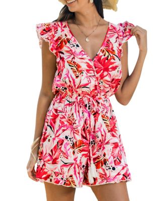 Women's Floral Amulet Tropical Romper