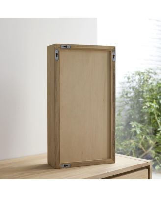 Solid Teak Bathroom Mirror with Shelf attached 55x30 New Tikamoon