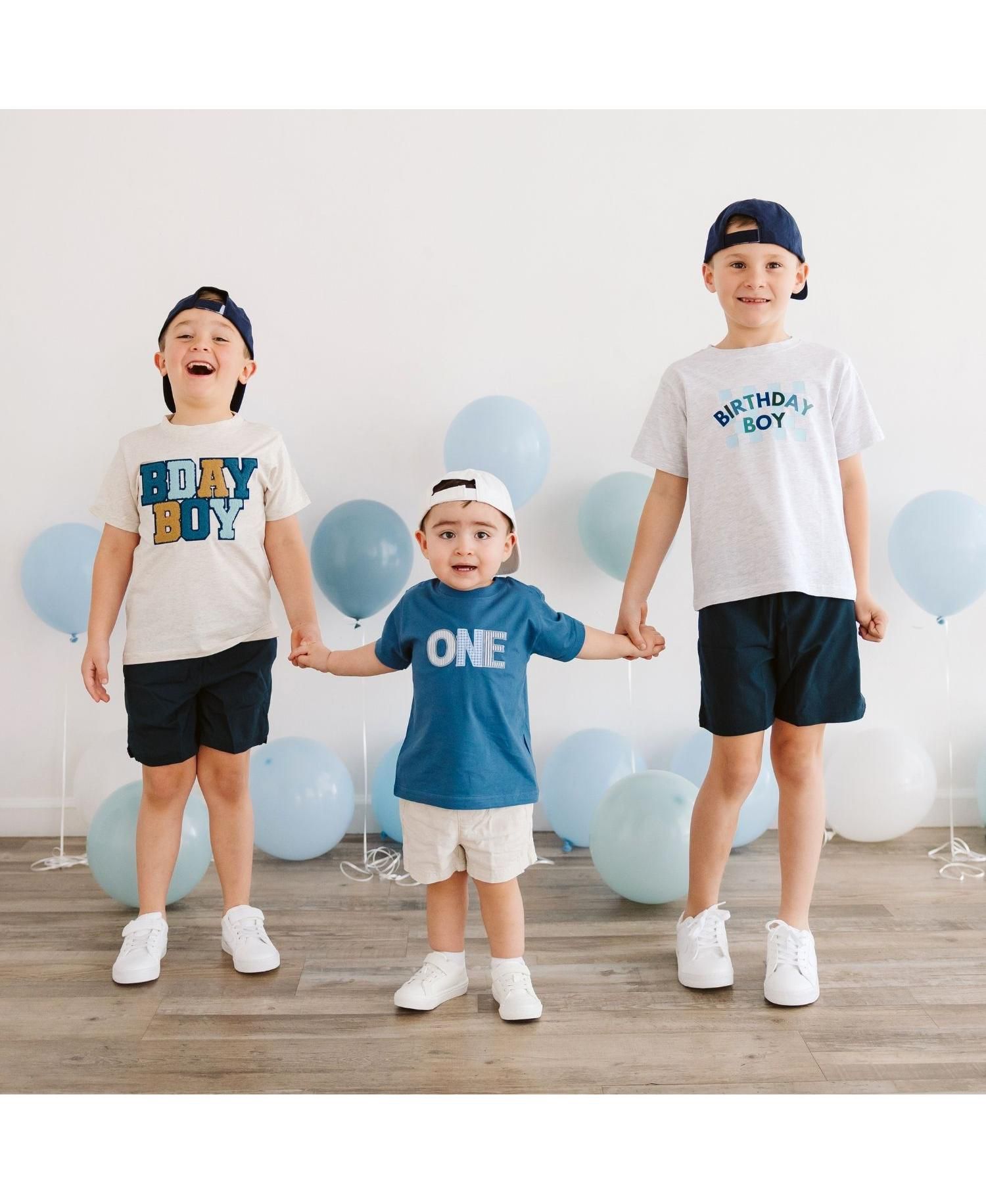 Big Boys Birthday Patch Short Sleeve T-Shirt