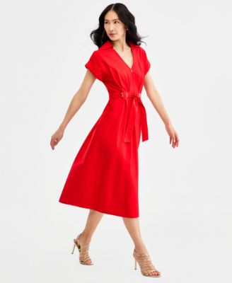 Women's Red Shirt Summer Dresses | Macy's