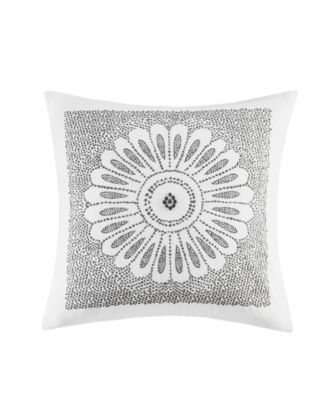 Sofia Embroidered Cotton Decorative Pillow, 20" x 20"