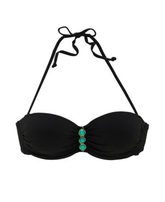 Women's Gem Detail Bandeau Bikini Swimsuit Top Bra Sizing