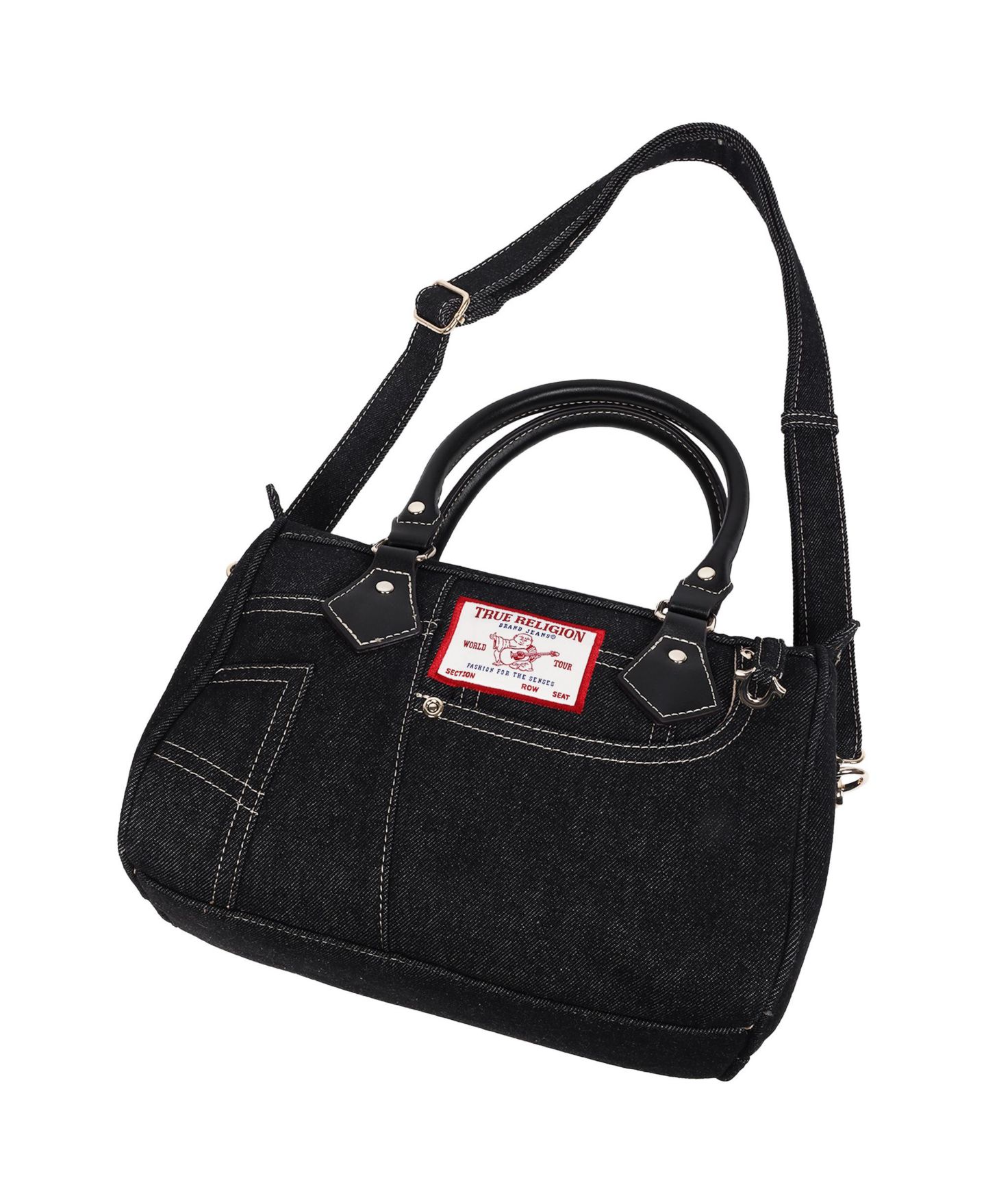 Женская сумка True Religion Denim Heritage Satchel with Top Handles & Crossbody Strap, цвет: Чёрный — фото 6