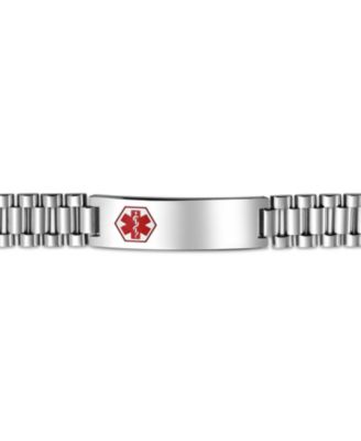 Blank Medical Identification Medical ID Band Link Bracelet Stainless Steel 8.5 Inch