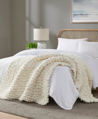 Chunky-Knit Chenille Throw, 50" x 60"