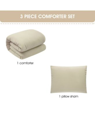 Anaya Solid 3-Pc. Comforter Set, Queen