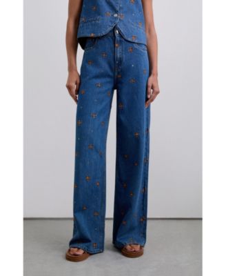 Women's Embflower Denim Pant