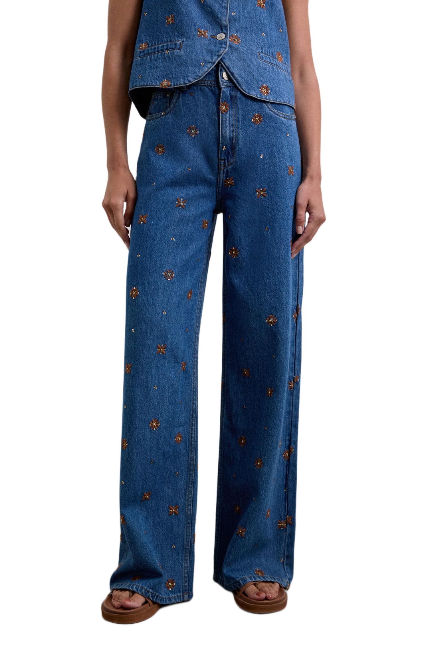 Women's Embflower Denim Pant