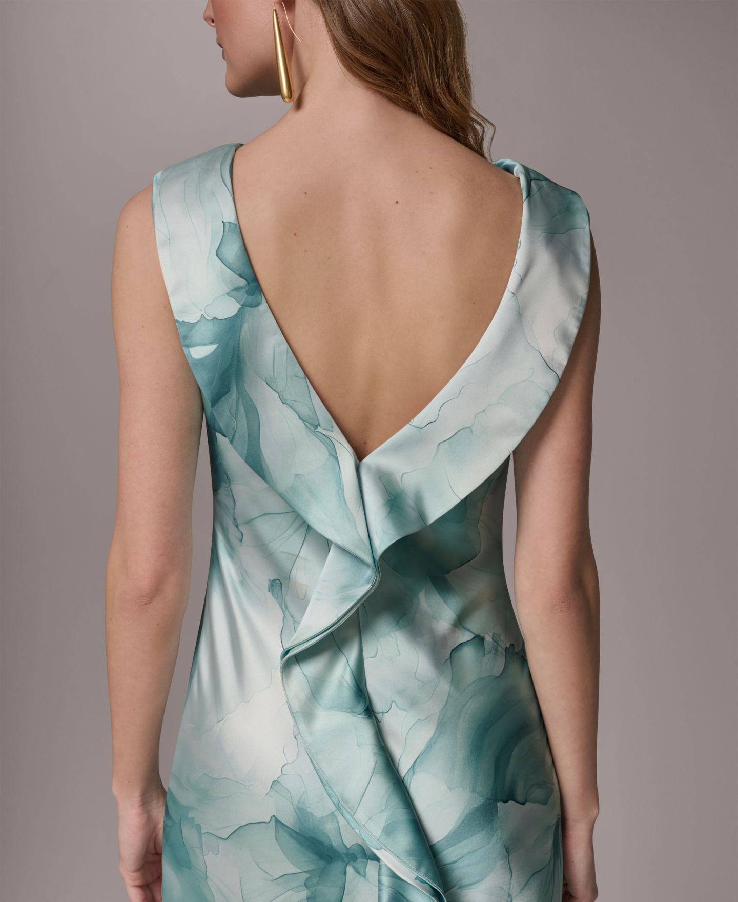 Женское платье Donna Karan New York Sleeveless Print Ball Gown, цвет: Разноцветный — фото 4