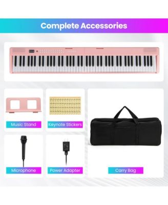 88 Key Foldable Electric Keyboard Piano with Wireless MIDI and Dual Speakers