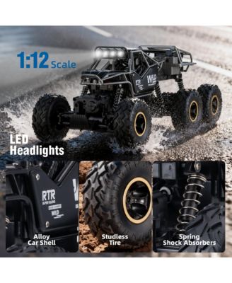 RC Car 1:12 Scale 6WD All-Terrain Monster Truck with 2.4GHz Remote, Waterproof Off-Road Vehicle for Kids and Adults