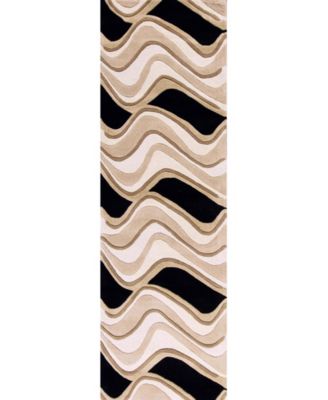 Eternity Waves 2'3" x 7'6" Runner Area Rug