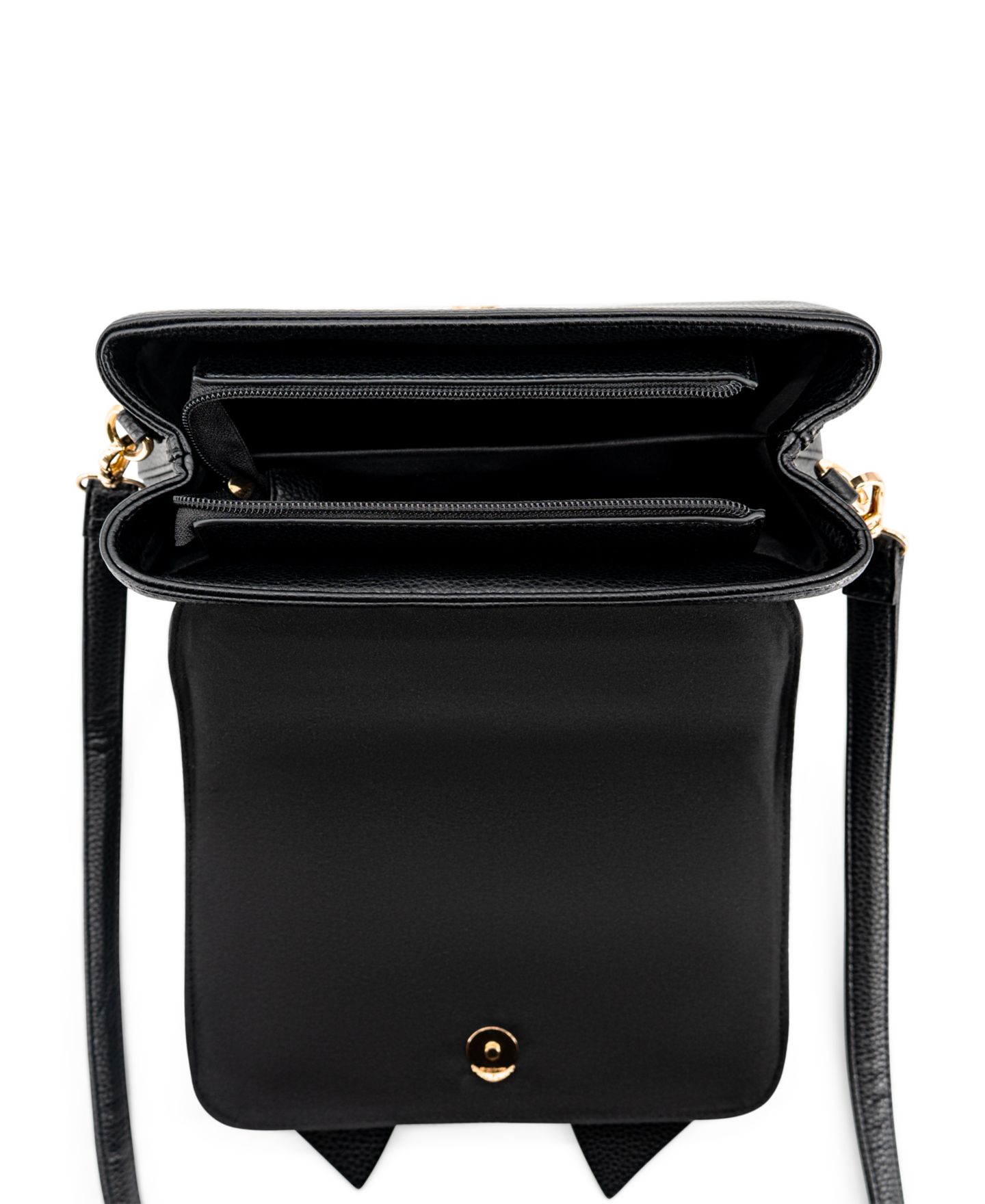 Женская сумка LIKE DREAMS Noble Cross-Bow Embossed Small Satchel Handbag, цвет: Чёрный — фото 4