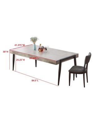 Modern Dining Table with marble Finish and Metal legs