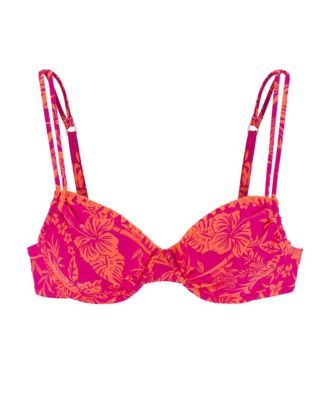 Women's Tropical Underwire Bikini Swimsuit Top Bra Sizing