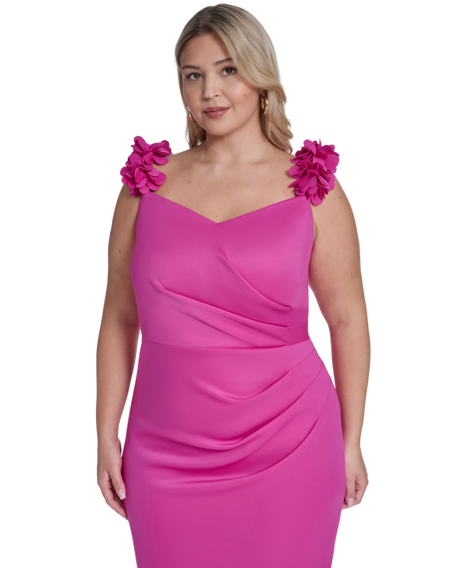 Plus Size Sleeveless Sweetheart Neck Bustier Dress