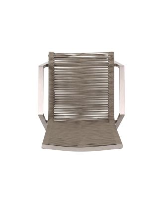 Outdoor Modern Aluminum Dining Chair with Rope Seat