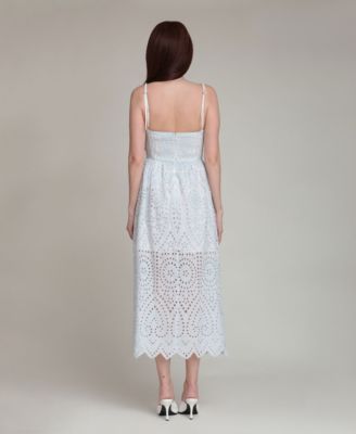 Women's Sweetheart Neck Midi Dress