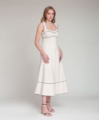 Women's Sweetheart Neck Midi Dress