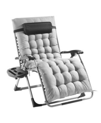 33 Inch Zero Gravity Recliner Chair with Cushion and Cup Holder
