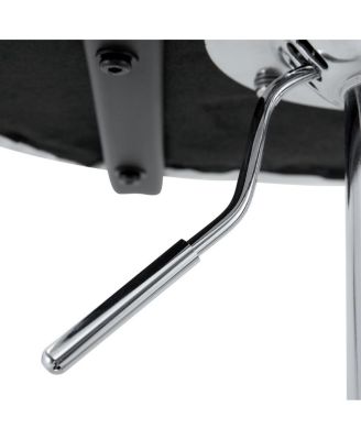 Streamdale  Furniture Set of 2 PU Leather Adjustable Bar Stools with Base & Footrest