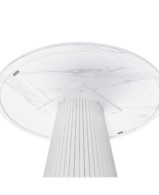 Streamdale Round MDF Dining Table for 4, Modern Farmhouse Kitchen Table