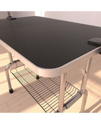 36" Professional Dog Grooming Table – Heavy Duty Portable with Adjustable Arm & Noose, Includes Mesh Tray, for Pet Salons & Home Use